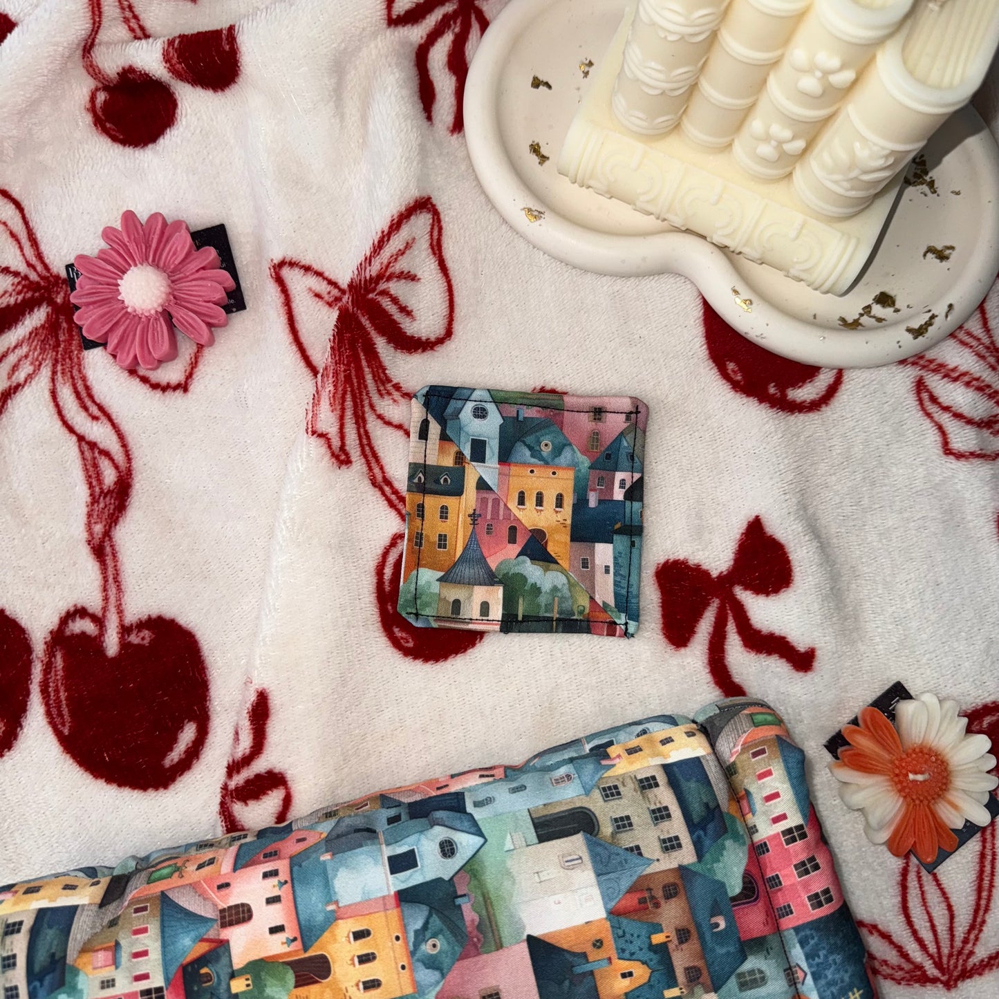 Semn de carte din bumbac Vibrant City