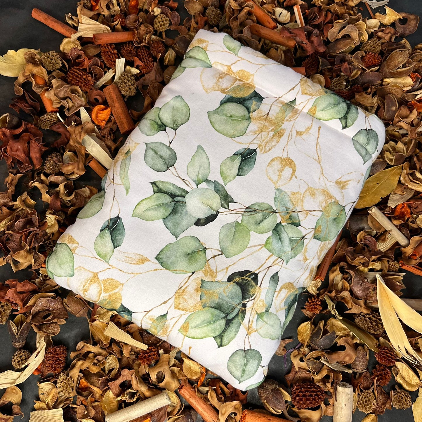 Husă Green & Gold Leaves