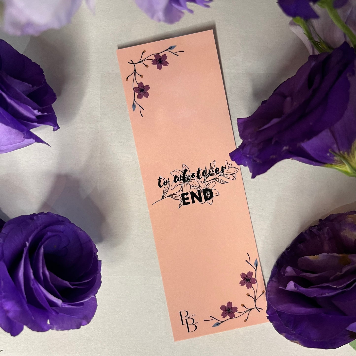 Semn de carte "to whatever end"